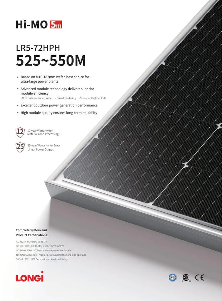 Tấm pin LONGi 535 Wp